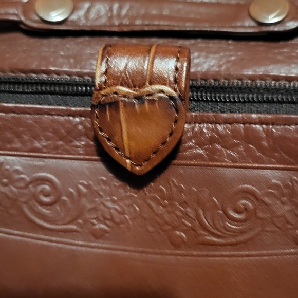 Brighton Crossbody Wallet Purse Brown Crocodile - Picture 9 of 13